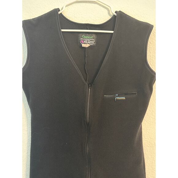 Vintage Powertec Women's Size XL Black Fleece Lined Power Bibs One Piece Snow - Picture 3 of 9